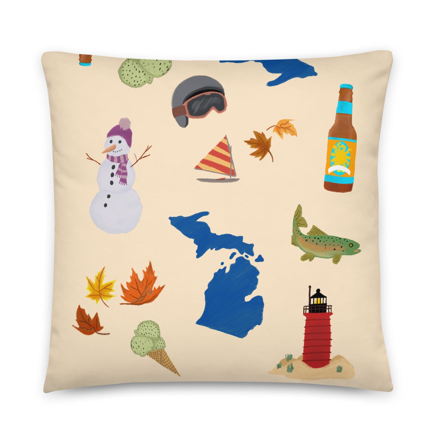 State of Michigan Pillow