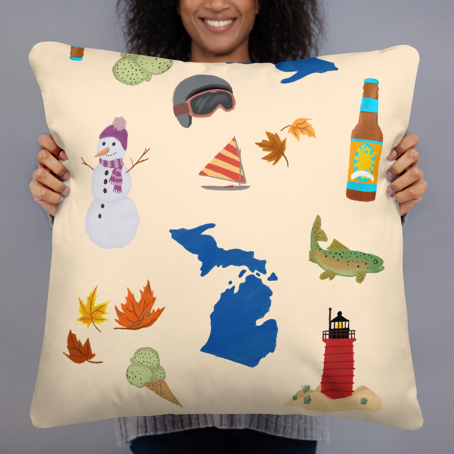 State of Michigan Pillow