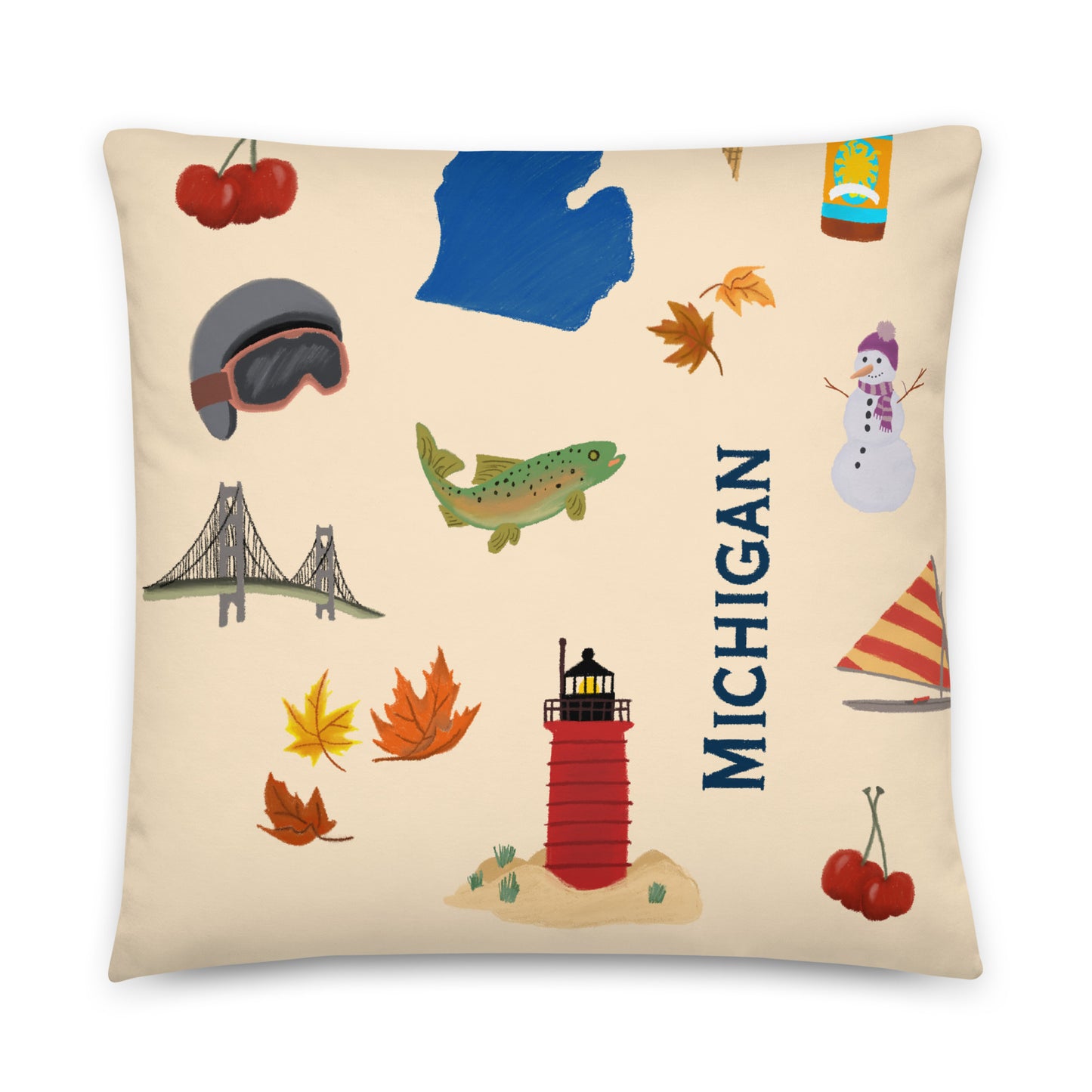 State of Michigan Pillow