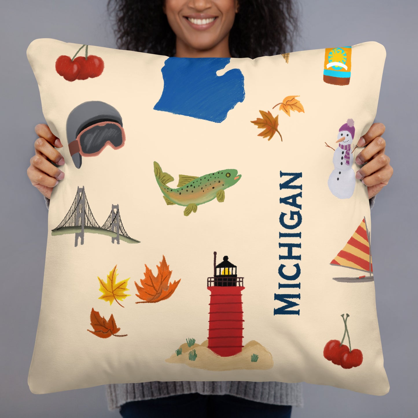 State of Michigan Pillow