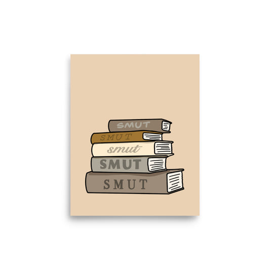 Smut Book Stack Art Print