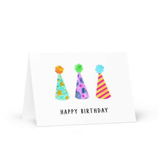 Birthday Hat Trio Happy Mail Card